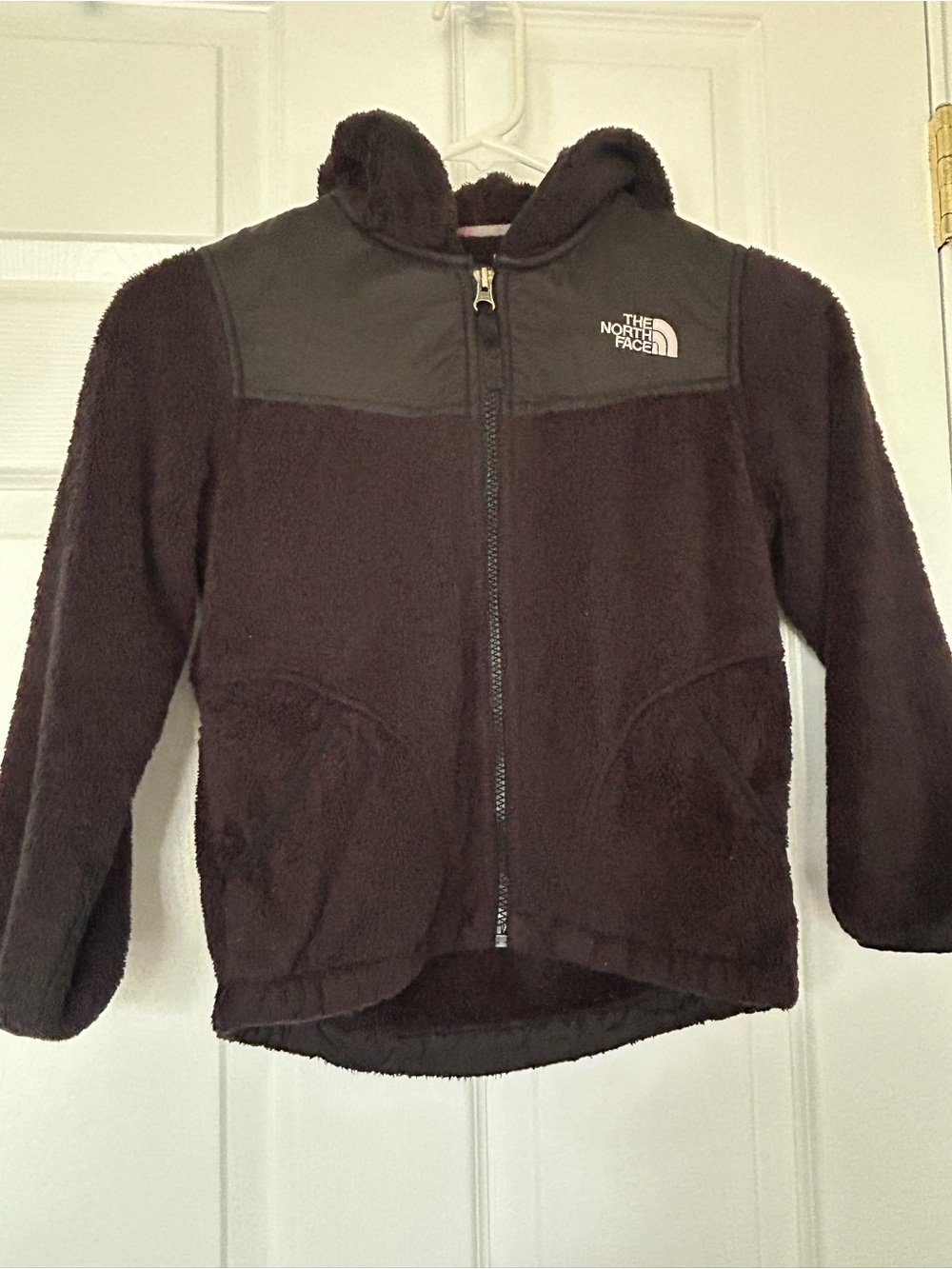 The North Face Dark Brown Plush Fleece Hoodie Jacket